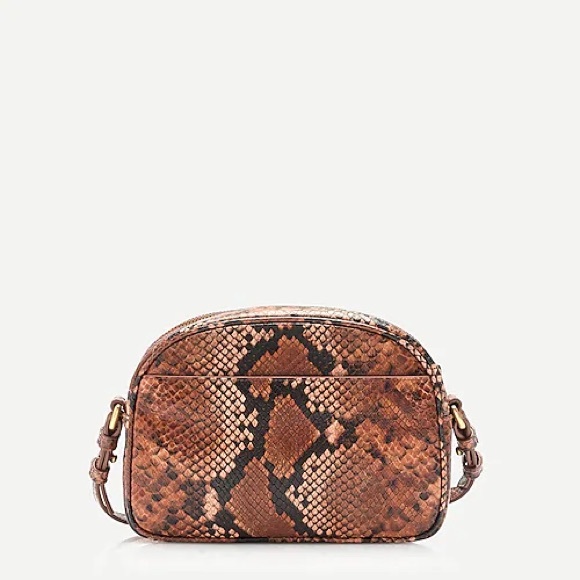 Devon snake-print leather bag w/ detachable strap - Picture 5 of 9
